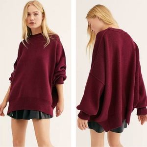 FREE PEOPLE DREAMY MULBERRY EASY STREET TUNIC - OVERSIZED - Size small!